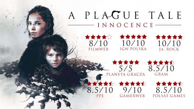 Zwiastun podsumowujący świetne recenzje "A Plague Tale: Innocence"